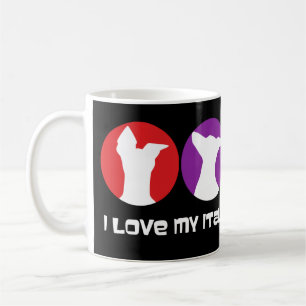 Iggy Style Retro I Liebe My Italian Greyhound Tass Kaffeetasse