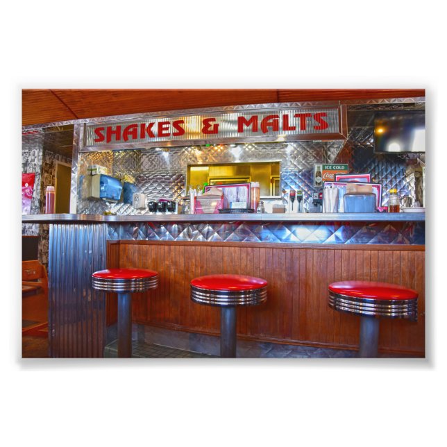 Iggy's Diner Interior, Carthage, Missouri Fotodruck (Vorne)