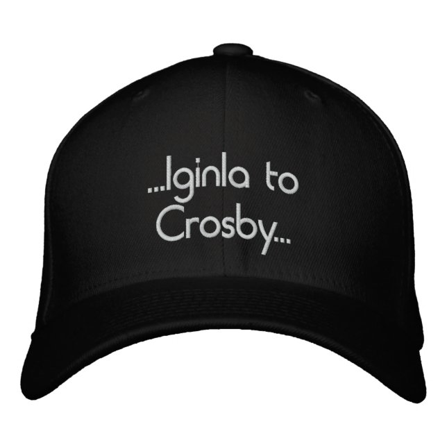 Iginla nach Crosby Bestickte Baseballkappe (Vorderseite)