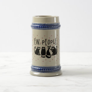 Igitt Leute Lustige Miauende Schwarze Katzen Bierglas