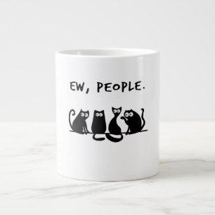 Igitt Leute Lustige Miauende Schwarze Katzen Jumbo-Tasse