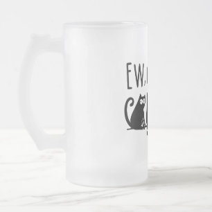 Igitt Leute Lustige Miauende Schwarze Katzen  Mattglas Bierglas