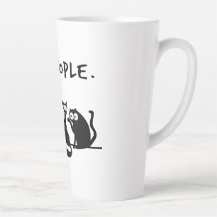 Igitt Leute Lustige Miauende Schwarze Katzen Milchtasse
