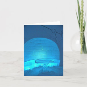 Iglu Room im Hotel de Glace, Quebec, Kanada Dankeskarte