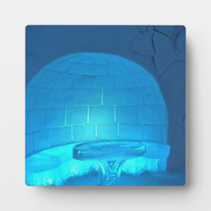 Iglu Room im Hotel de Glace, Quebec, Kanada Fotoplatte