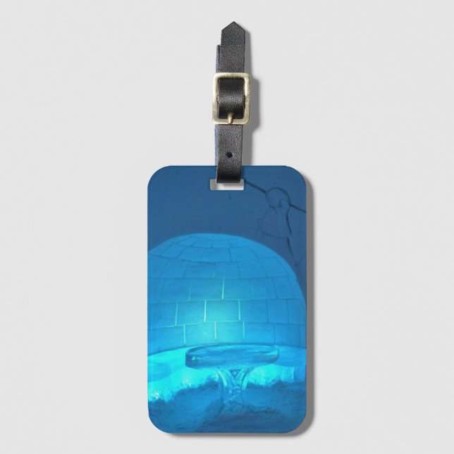 Iglu Room im Hotel de Glace, Quebec, Kanada Gepäckanhänger (Vorderseite Vertikal)