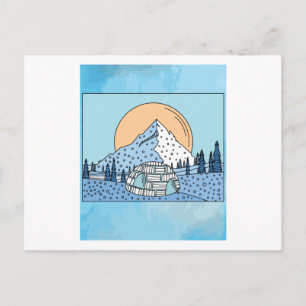 Iglu-Schnee- und Eislandschaft Postkarte