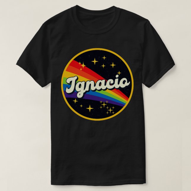 Ignacio Rainbow in Space Vintag Style T-Shirt (Design vorne)