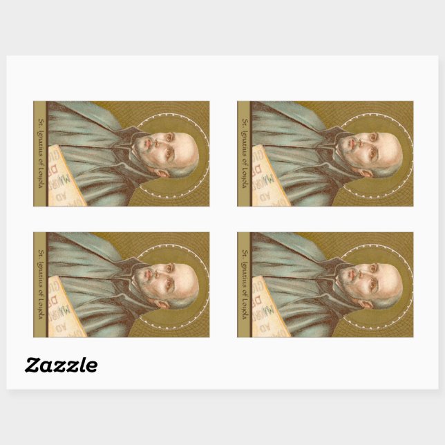 Ignatius Loyola (JM 27) Rechteckiger Aufkleber (Blatt)