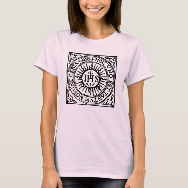 Ignatius von Loyola, T - Shirt Christogram (Vorderseite)
