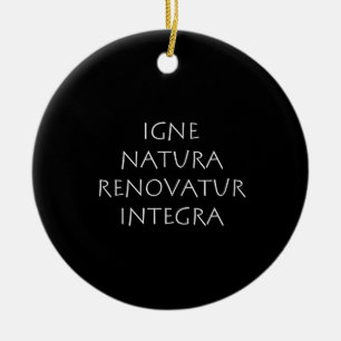 Igne natura renovatur integra keramik ornament