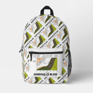 Igneous ist Bliss Silica Geologie Spaß Bedruckter Rucksack