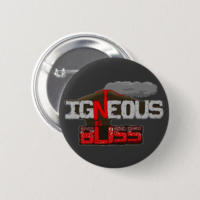 Igneous ist Glückseligkeit Vulkan Button (Vorne & Hinten)