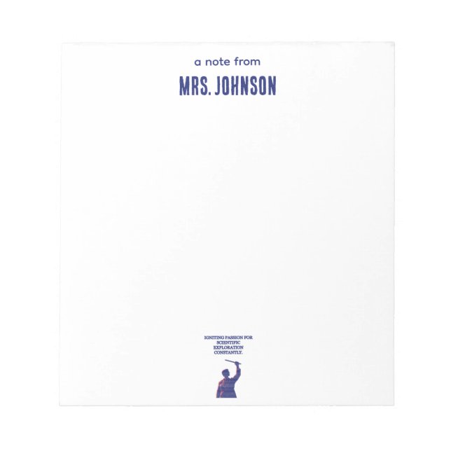 Igniting Passion Scientific Exploration Constantly Notizblock (Vorderseite)