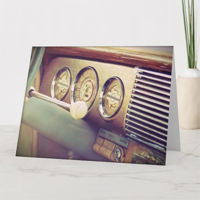 "Ignition" Antike Klassik Car Big Card Karte (Vorderseite)