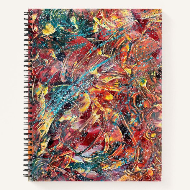 Ignition Studies Nr. 1 – Abstrakte Kunstspirale Notizbuch (Vorderseite)