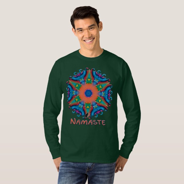 Ignizieren Namaste Kaleidoskop-T - Shirt (Vorne ganz)