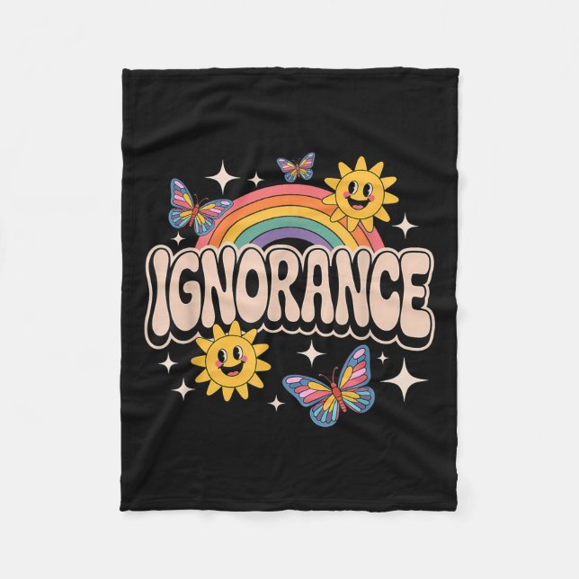 Ignorance Funny Retro Ironic Sarcastic Niedlich Me Fleecedecke (Vorderseite)