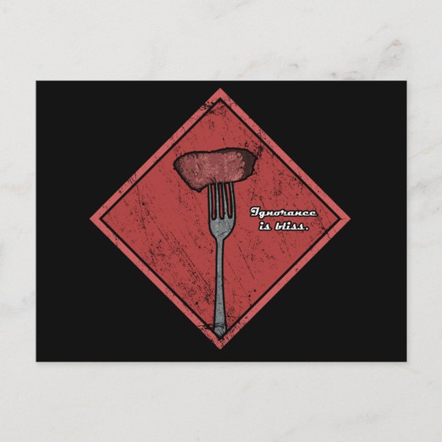 Ignoranz ist Bliss - Geek Biased Postkarte (Vorderseite)