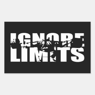 IGNORE LIMITS - Squat Leg Day Workout Motivierend Rechteckiger Aufkleber