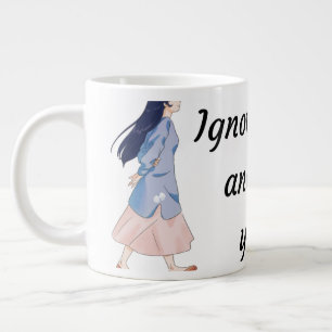 'Ignoriere die Welt' Motivierendes Anime-Jumbo-Mug Jumbo-Tasse