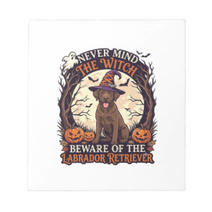 Ignoriere Hexe, Vorsicht Labrador Retriever Hallow Notizblock