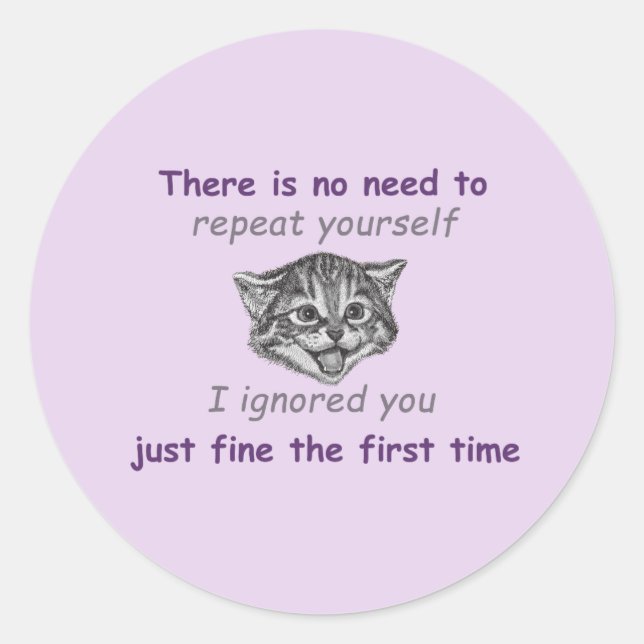 Ignorieren Runder Aufkleber (Vorderseite)