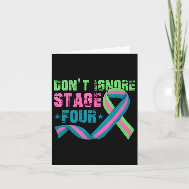 Ignorieren Sie Bühne vier metastasierende Brustkre Karte (Vorderseite)