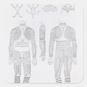 Igorrotetätowieren Quadratischer Aufkleber
