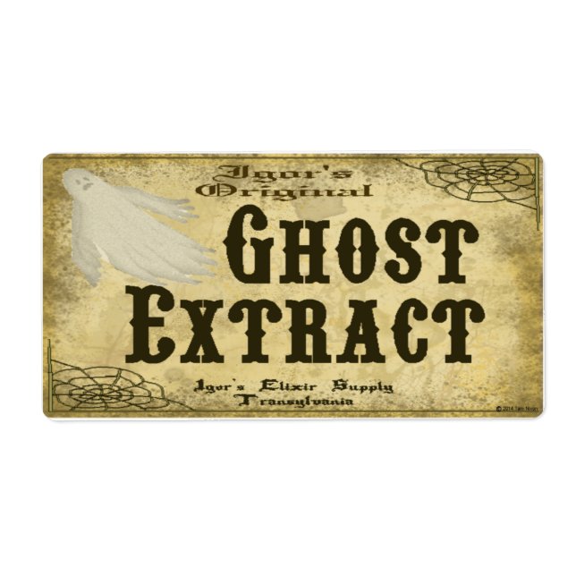 Igor's Ghost Extract Halloween-Potteetikett-Label (Vorne)