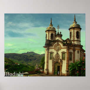 Igreja São Francisco de Assis, Ouro Preto, Brasili Poster
