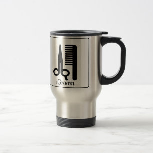 iGroom-Tasse mit stilisiertem Hundemotiv Reisebecher