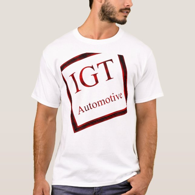 IGT-Briefmarke Schwarzes T-Shirt (Vorderseite)