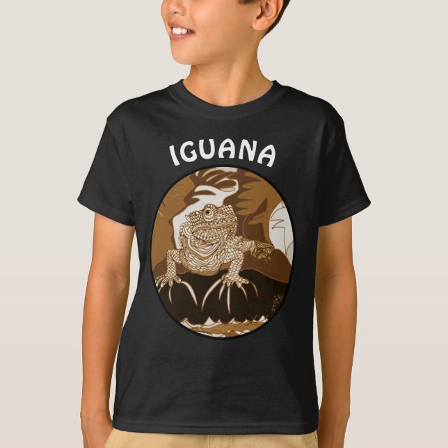 Iguana am Meer T-Shirt (Vorderseite)