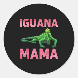 Iguana Art for Mama Girls Women Lizard Reptile Igu Runder Aufkleber