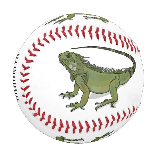 Iguana-Cartoon-Abbildung Baseball (Vorderseite Links)
