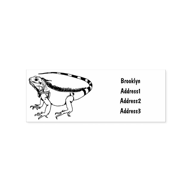 Iguana-Cartoon-Abbildung Gummistempel (Prägung)