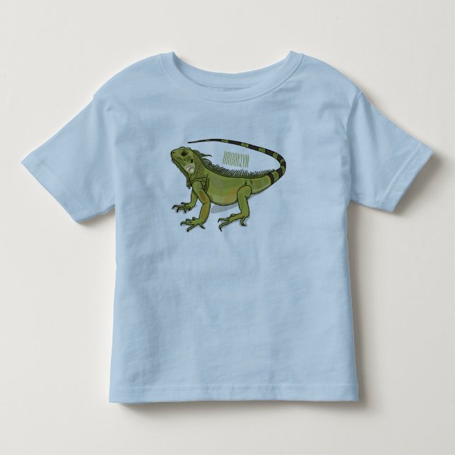 Iguana-Cartoon-Abbildung Kleinkind T-shirt (Vorderseite)