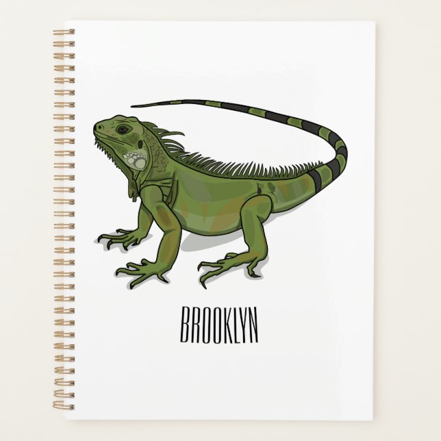 Iguana-Cartoon-Abbildung Planer (Vorderseite)
