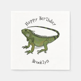Iguana-Cartoon-Abbildung Serviette