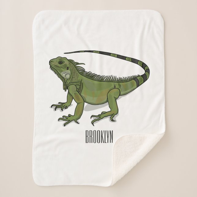 Iguana-Cartoon-Abbildung Sherpadecke (Vorderseite)