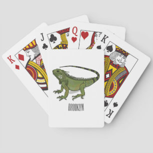 Iguana-Cartoon-Abbildung Spielkarten