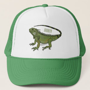 Iguana-Cartoon-Abbildung Truckerkappe