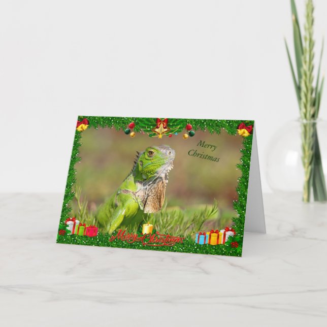 Iguana Christmas Card Karte (Vorderseite)