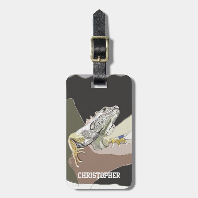 Iguana Gepäckanhänger (Vorderseite vertikal)