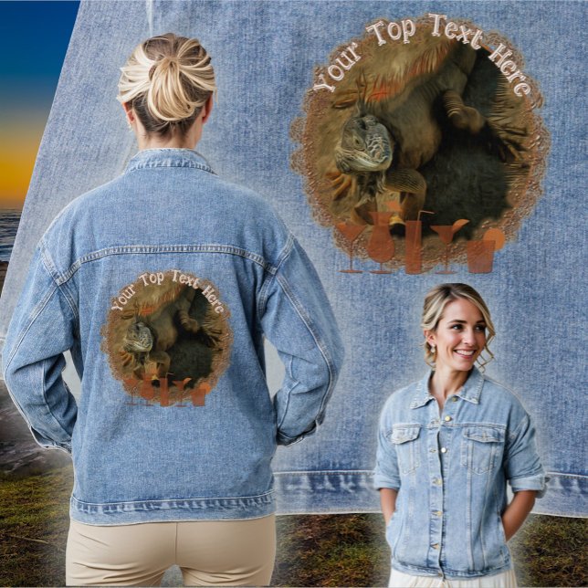 Iguana Happy Hour Cocktails 0768 Jeansjacke (Von Creator hochgeladen)