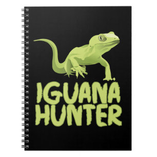Iguana Hunter - Funny Iguana Reptile Lizard Hausti Notizblock