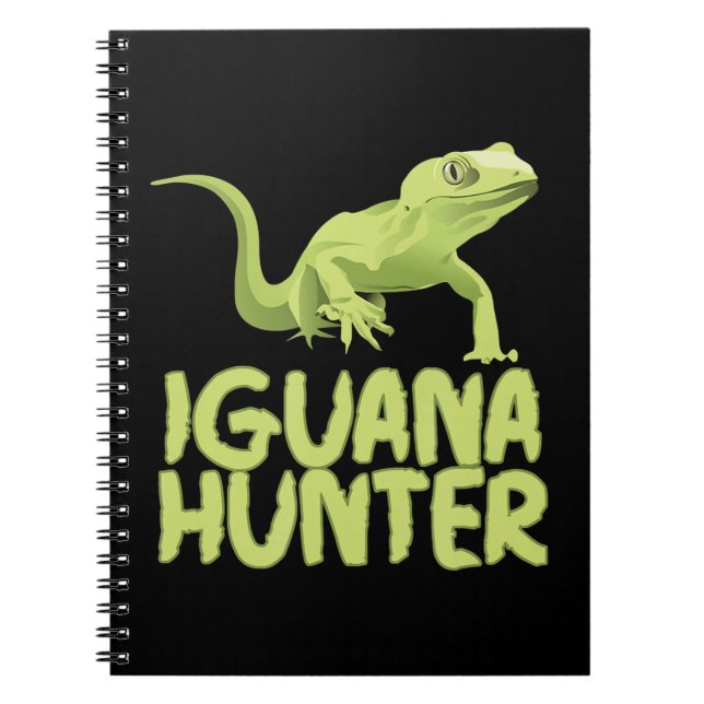 Iguana Hunter - Funny Iguana Reptile Lizard Hausti Notizblock (Vorderseite)