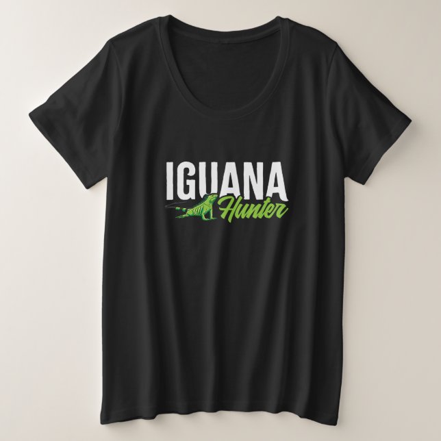 Iguana Hunter Herbivorous Lizard Sharp Eye Specie Große Größe T-Shirt (Design vorne)