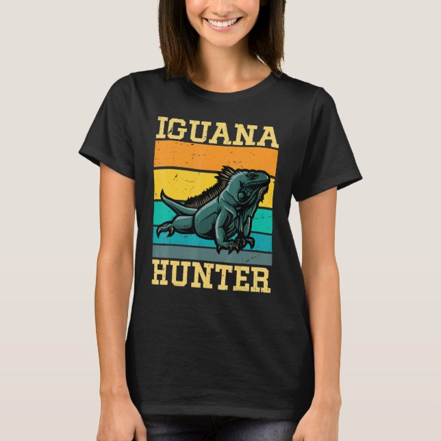 Iguana Hunter Iguanas Iguana Lizard T-Shirt (Vorderseite)